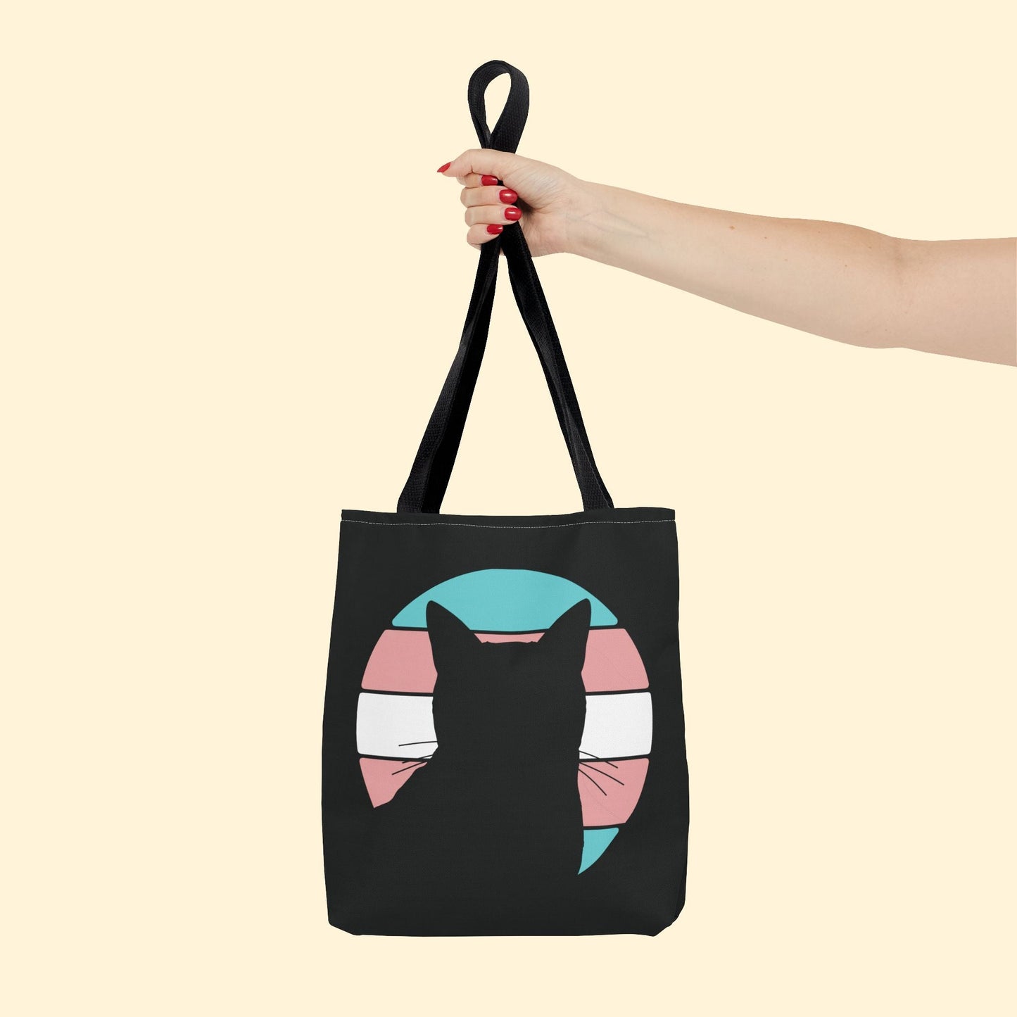 Trans Pride | Cat Silhouette | Tote Bag - Detezi Designs - 23557090251888066977