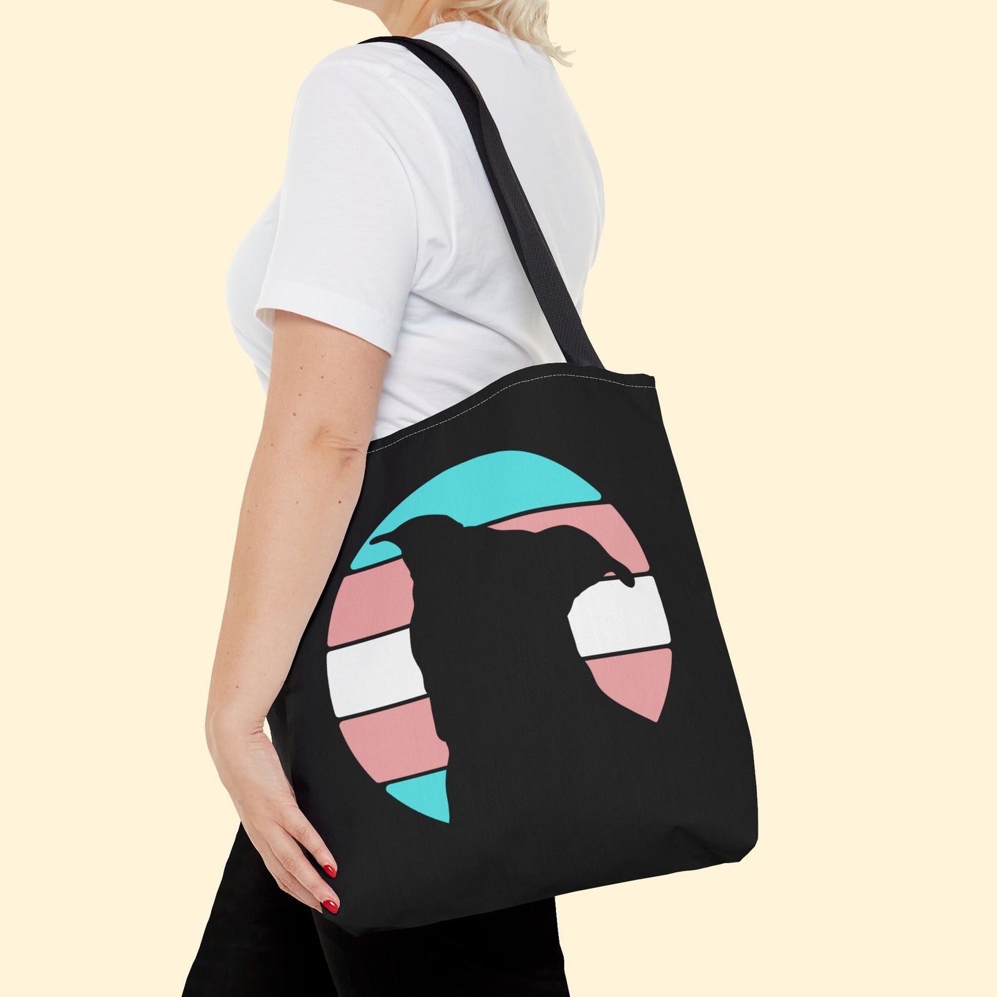 Trans Pride | Pit Bull Silhouette | Tote Bag - Detezi Designs - 12557657284783165151