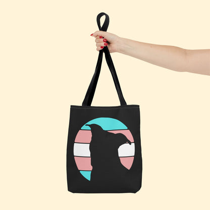 Trans Pride | Pit Bull Silhouette | Tote Bag - Detezi Designs - 12557657284783165151