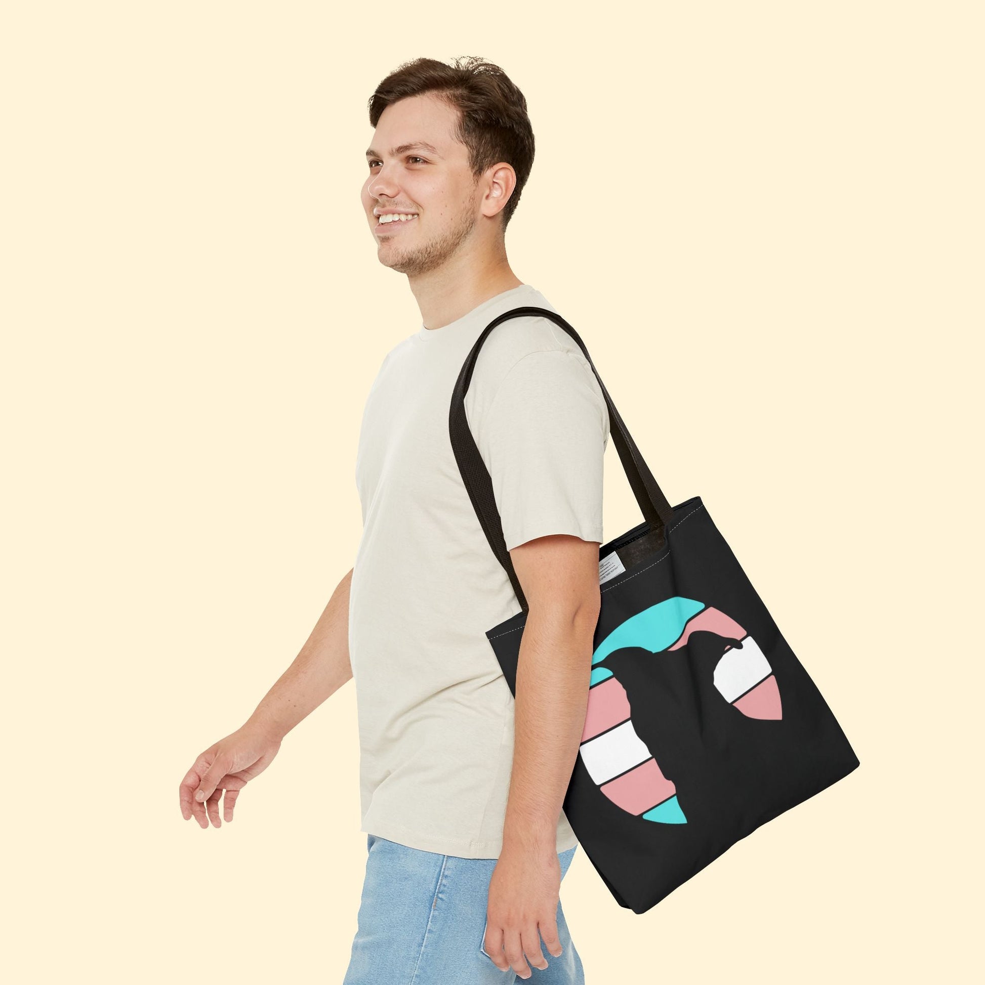 Trans Pride | Pit Bull Silhouette | Tote Bag - Detezi Designs - 15045592997051048446