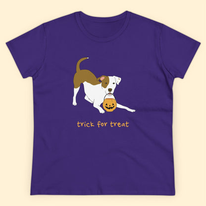 Trick For Treat | Women's Midweight Cotton Tee - Detezi Designs - 15384080189313247098