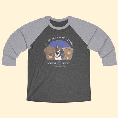 Unisex 3\4 Sleeve Tee | FUNDRAISER | Canine Rescue of Central PA - Detezi Designs - 18380071759445737240