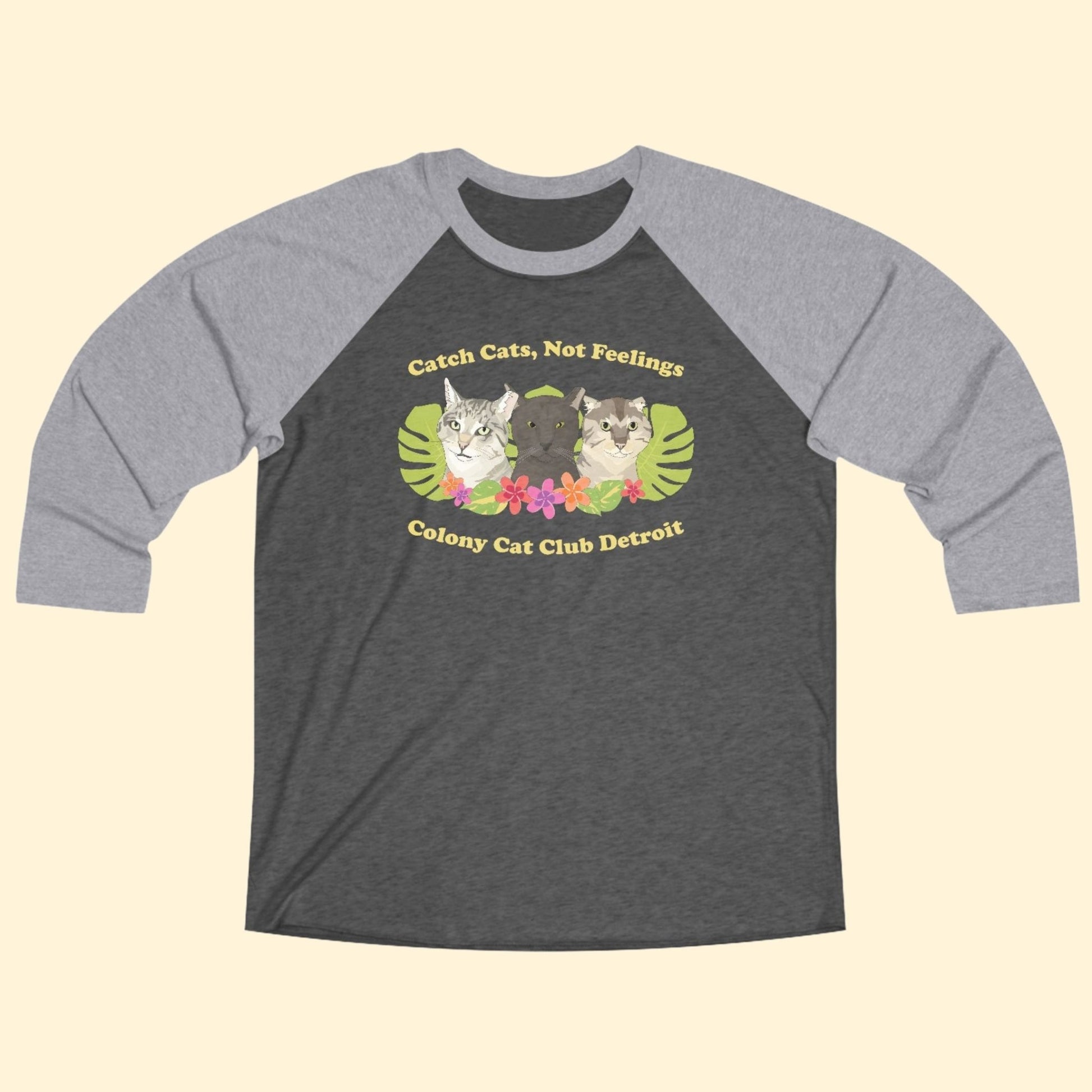 Unisex 3\4 Sleeve Tee | FUNDRAISER | Colony Cat Club - Detezi Designs - 58975139872589719206