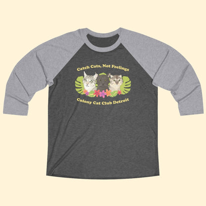 Unisex 3\4 Sleeve Tee | FUNDRAISER | Colony Cat Club - Detezi Designs - 58975139872589719206