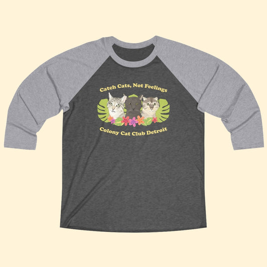 Unisex 3\4 Sleeve Tee | FUNDRAISER | Colony Cat Club - Detezi Designs - 58975139872589719206