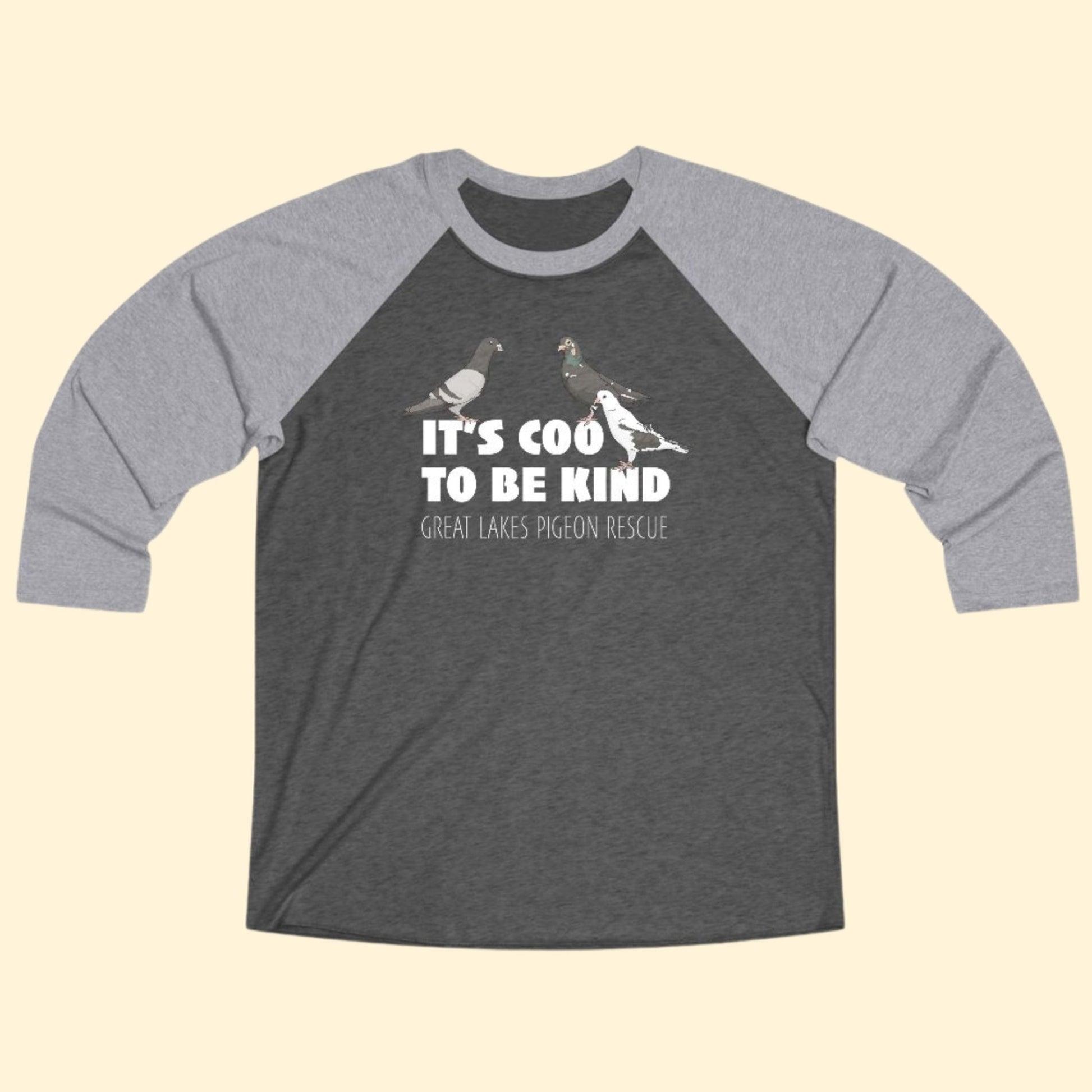 Unisex 3\4 Sleeve Tee | FUNDRAISER | Great Lakes Pigeon Rescue - Detezi Designs - 29462664041754354520
