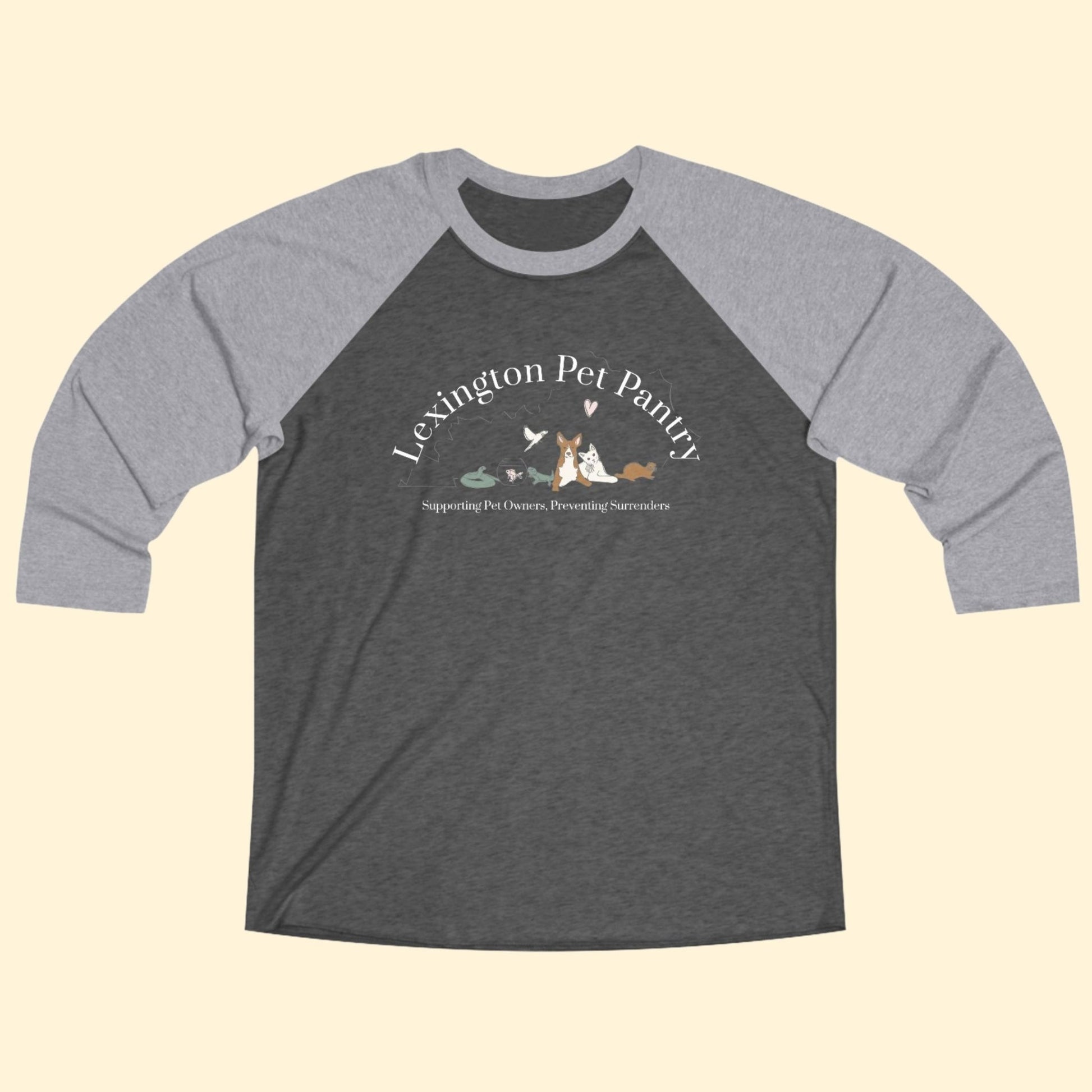 Unisex 3\4 Sleeve Tee | FUNDRAISER | Lexington Pet Pantry - Detezi Designs - 20940662346420499700