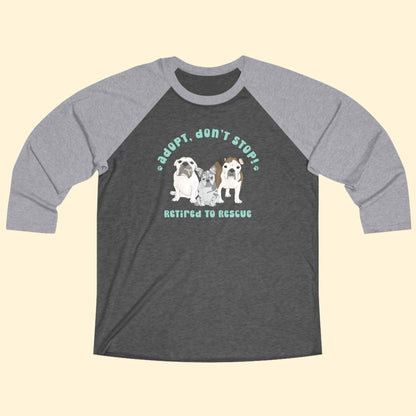 Unisex 3\4 Sleeve Tee | FUNDRAISER | Retired to Rescue - Detezi Designs - 32986768109531963407