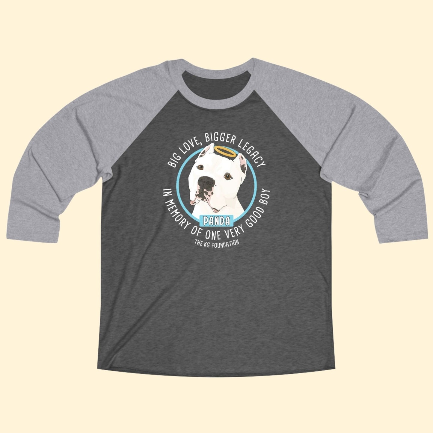 Unisex 3\4 Sleeve Tee | FUNDRAISER | The KG Foundation | In Memory of Panda - Detezi Designs - 80691444452815178684