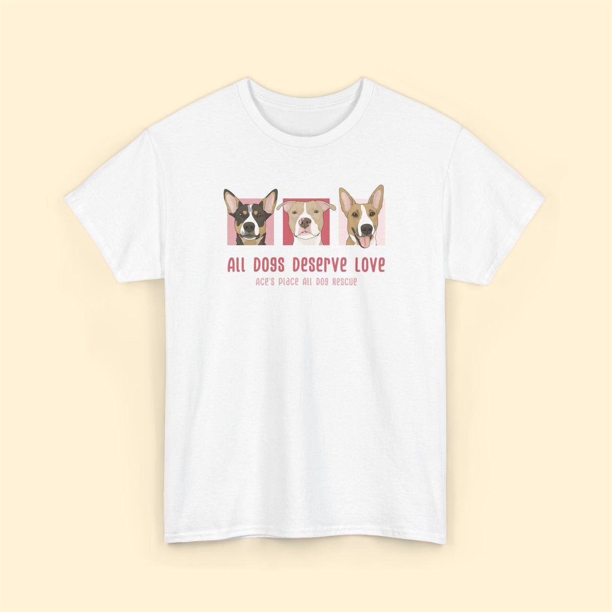 Unisex Crewneck T-shirt | FUNDRAISER | Ace's Place All Dog Rescue - Detezi Designs-11488950858968592831