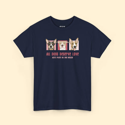 Unisex Crewneck T-shirt | FUNDRAISER | Ace's Place All Dog Rescue - Detezi Designs-16749994594299577916
