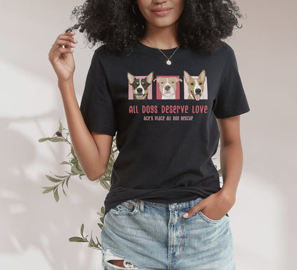 Unisex Crewneck T-shirt | FUNDRAISER | Ace's Place All Dog Rescue - Detezi Designs-22418312300236532985