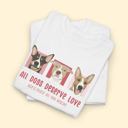 Unisex Crewneck T-shirt | FUNDRAISER | Ace's Place All Dog Rescue - Detezi Designs-74485439521244205731