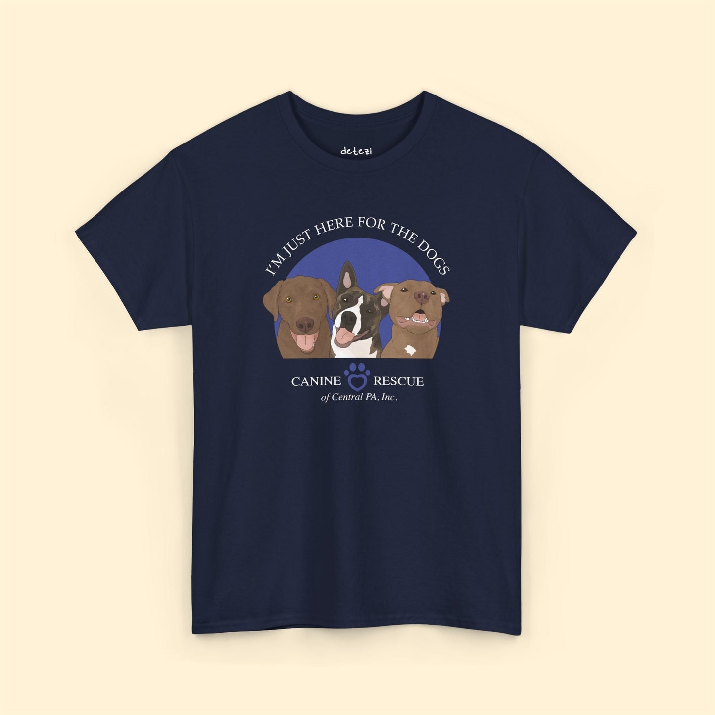 Unisex Crewneck T-shirt | FUNDRAISER | Canine Rescue of Central PA - Detezi Designs - 12133735164615981370