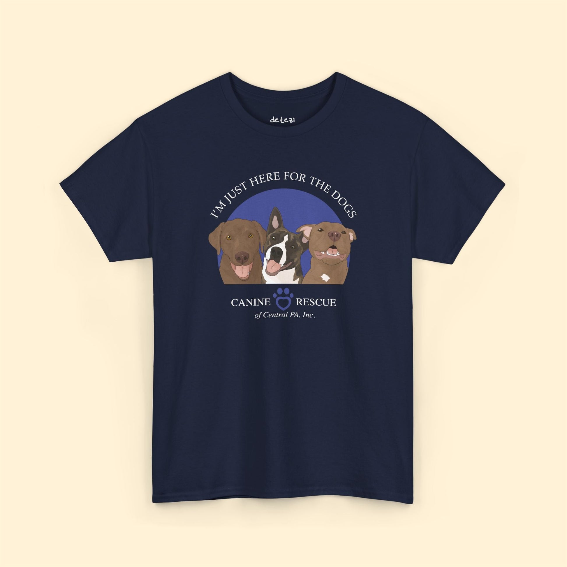 Unisex Crewneck T-shirt | FUNDRAISER | Canine Rescue of Central PA - Detezi Designs - 12133735164615981370