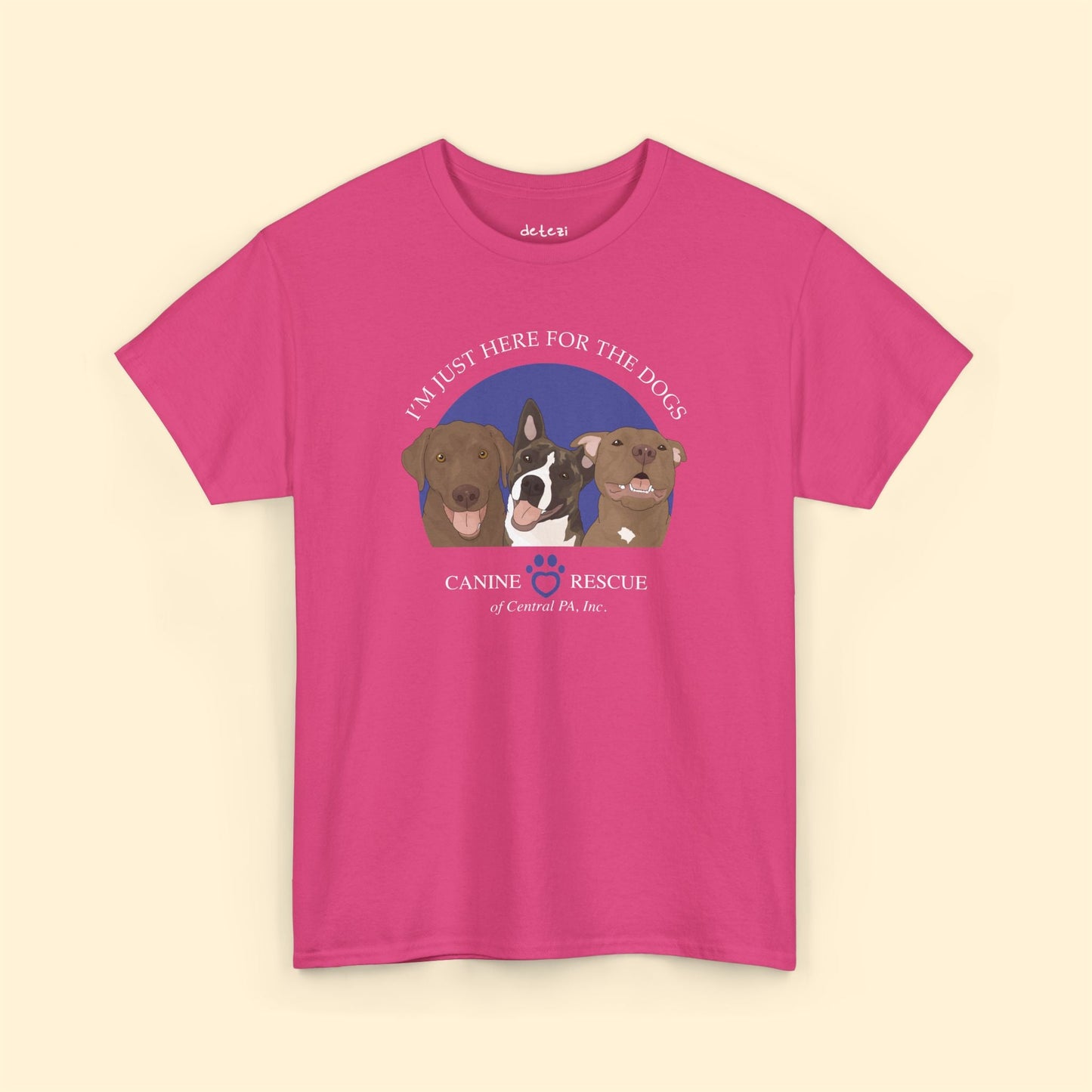 Unisex Crewneck T-shirt | FUNDRAISER | Canine Rescue of Central PA - Detezi Designs - 18963139532575125279
