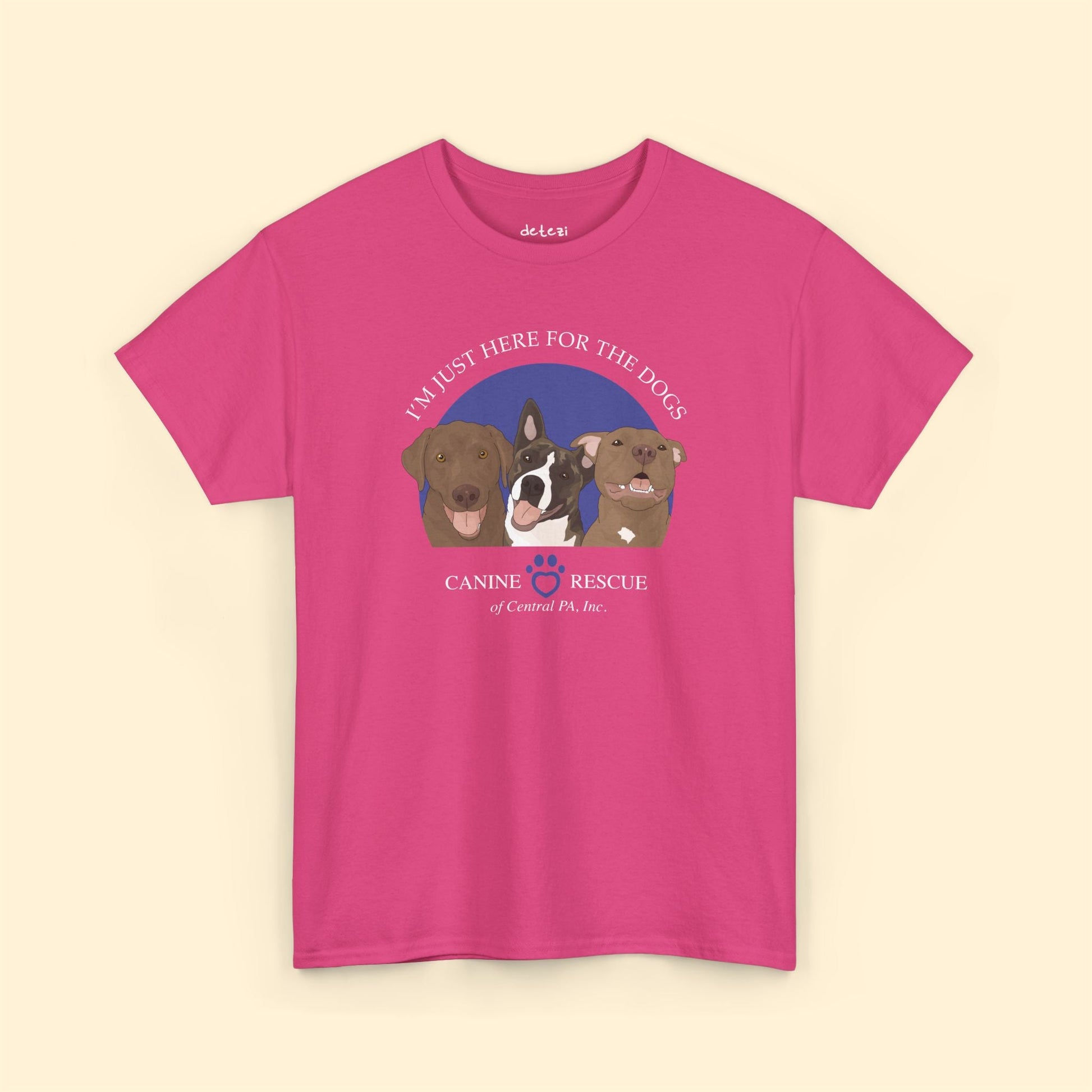 Unisex Crewneck T-shirt | FUNDRAISER | Canine Rescue of Central PA - Detezi Designs - 18963139532575125279