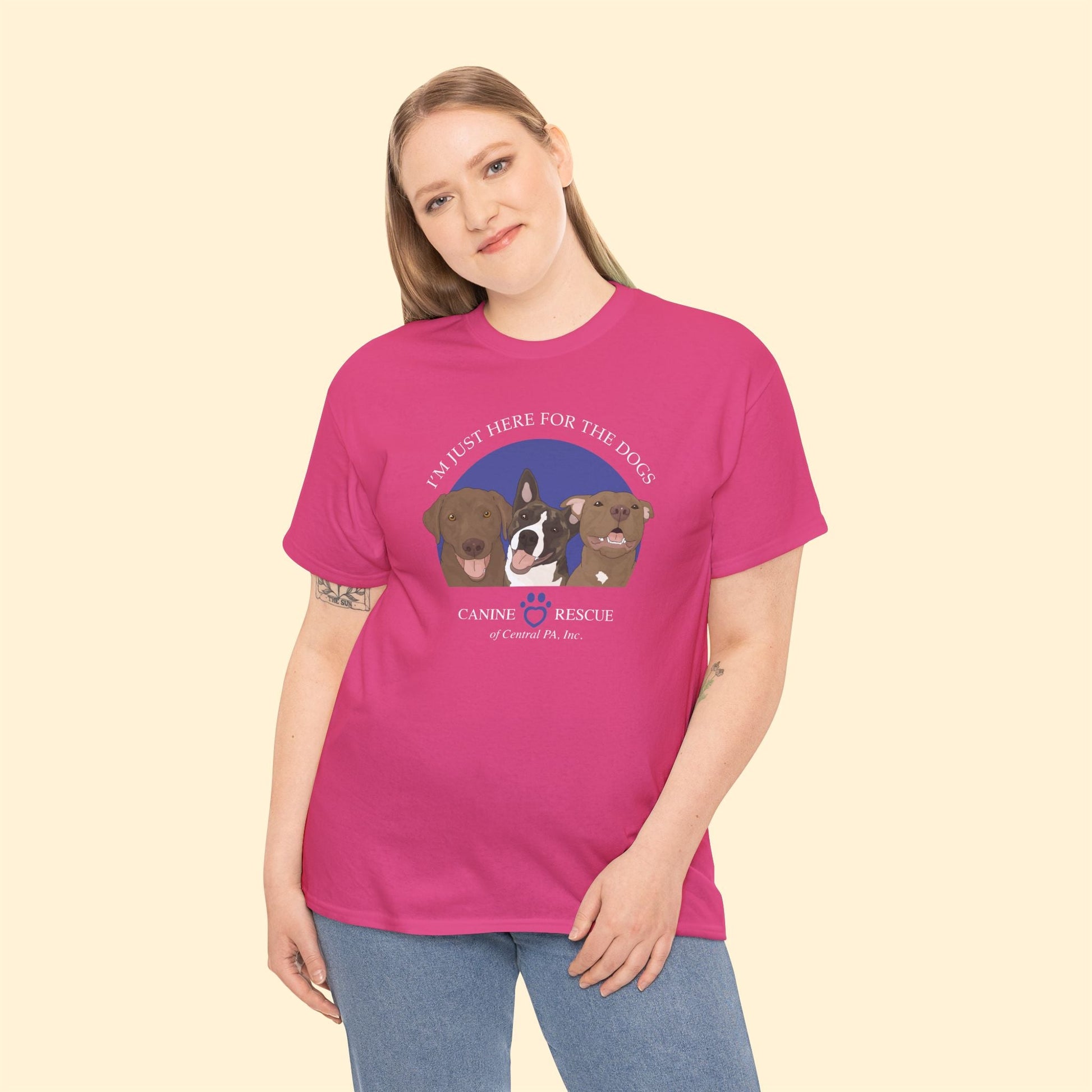 Unisex Crewneck T-shirt | FUNDRAISER | Canine Rescue of Central PA - Detezi Designs - 19228587825364416091