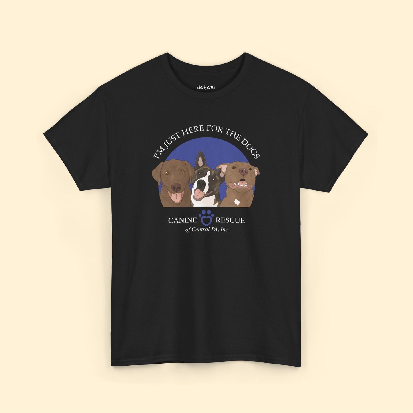 Unisex Crewneck T-shirt | FUNDRAISER | Canine Rescue of Central PA - Detezi Designs - 19228587825364416091