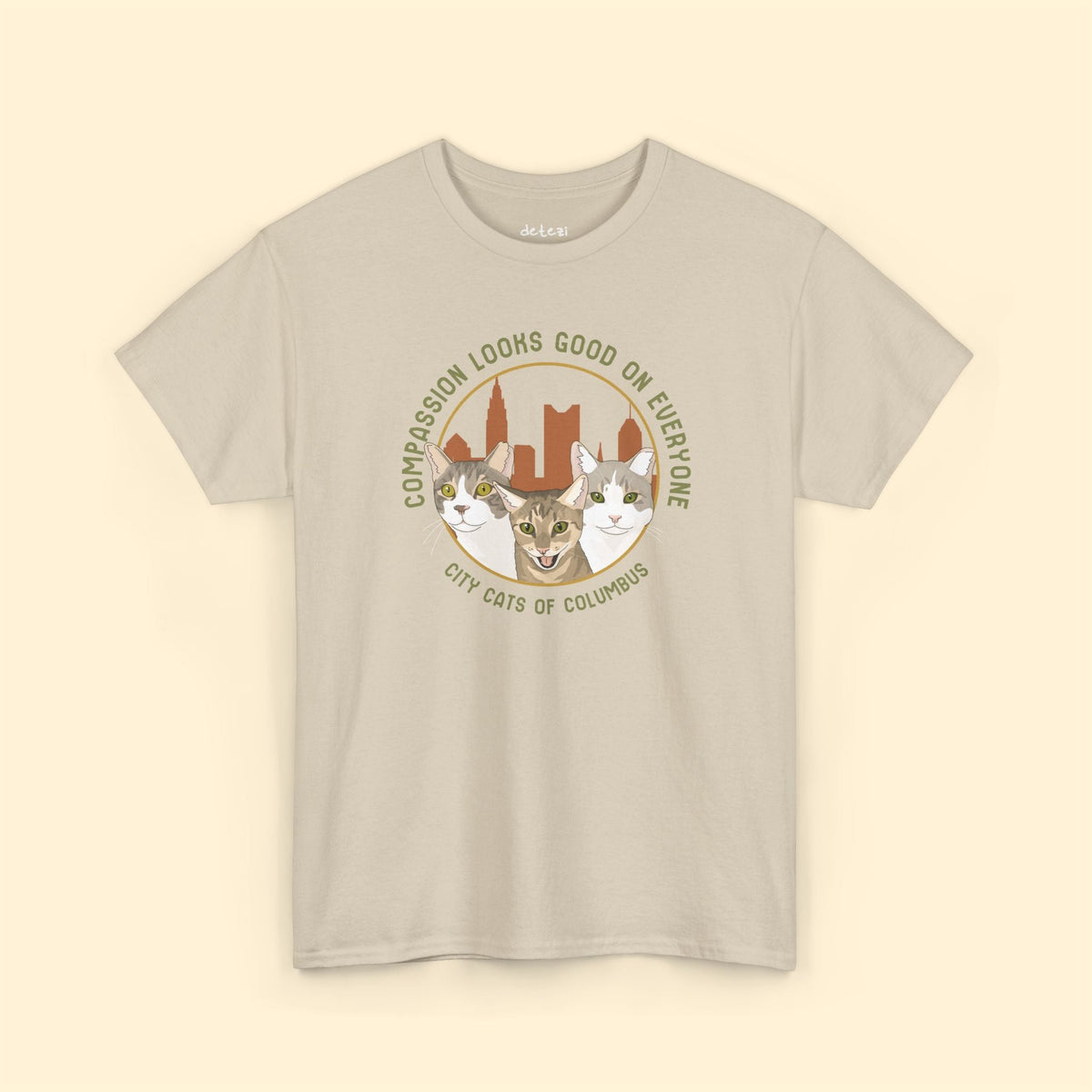 Unisex Crewneck T-shirt | FUNDRAISER | City Cats of Columbus - Detezi Designs-13546006967475213642