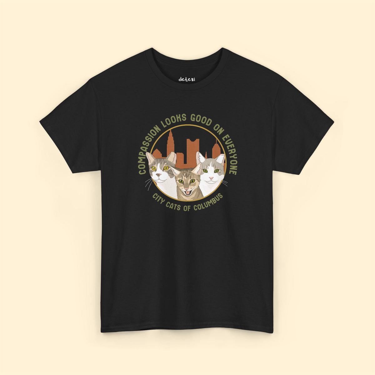 Unisex Crewneck T-shirt | FUNDRAISER | City Cats of Columbus - Detezi Designs-16935636876250370404