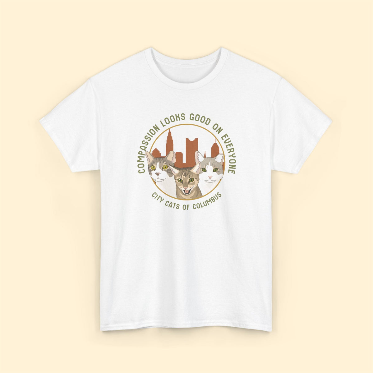 Unisex Crewneck T-shirt | FUNDRAISER | City Cats of Columbus - Detezi Designs-19396610562319814702