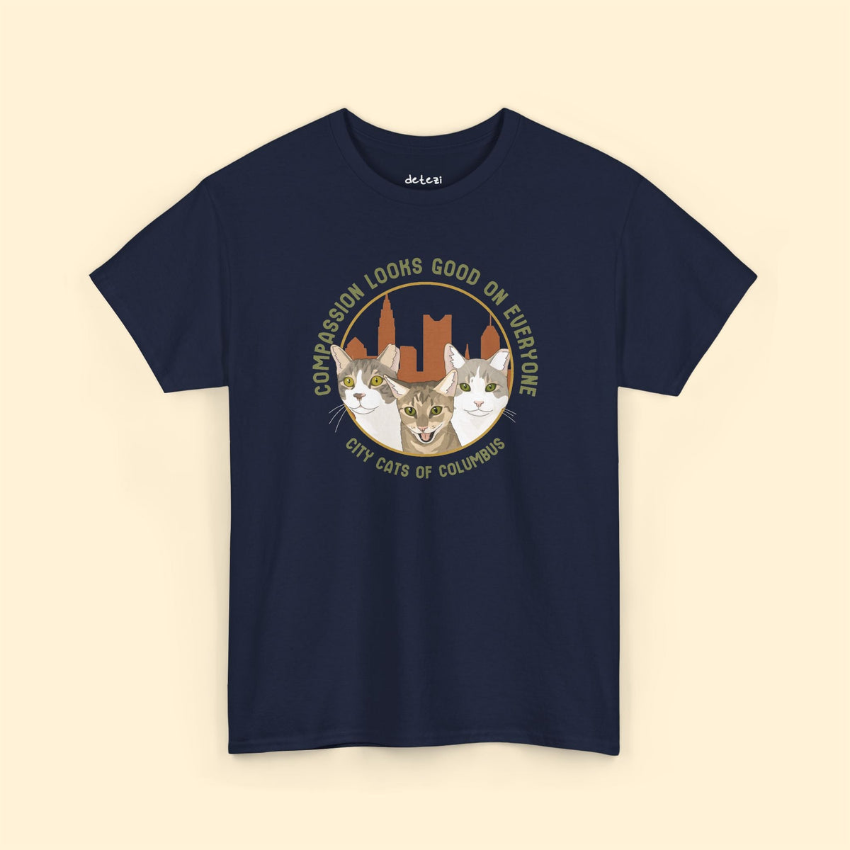 Unisex Crewneck T-shirt | FUNDRAISER | City Cats of Columbus - Detezi Designs-28965275600324187803