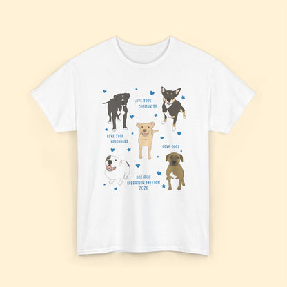 Unisex Crewneck T-shirt | FUNDRAISER | Dog Aide | Operation Freedom 2026 - Detezi Designs-13853176820522163237