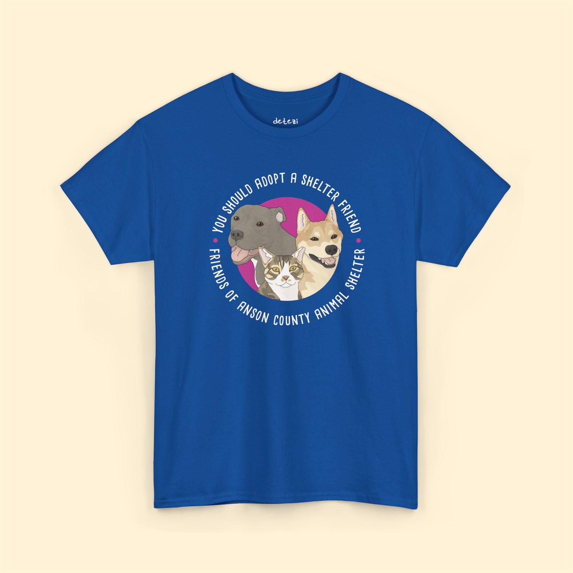 Unisex Crewneck T-shirt | FUNDRAISER | Friends of Anson County Animal Shelter - Detezi Designs - 14802049109917467852