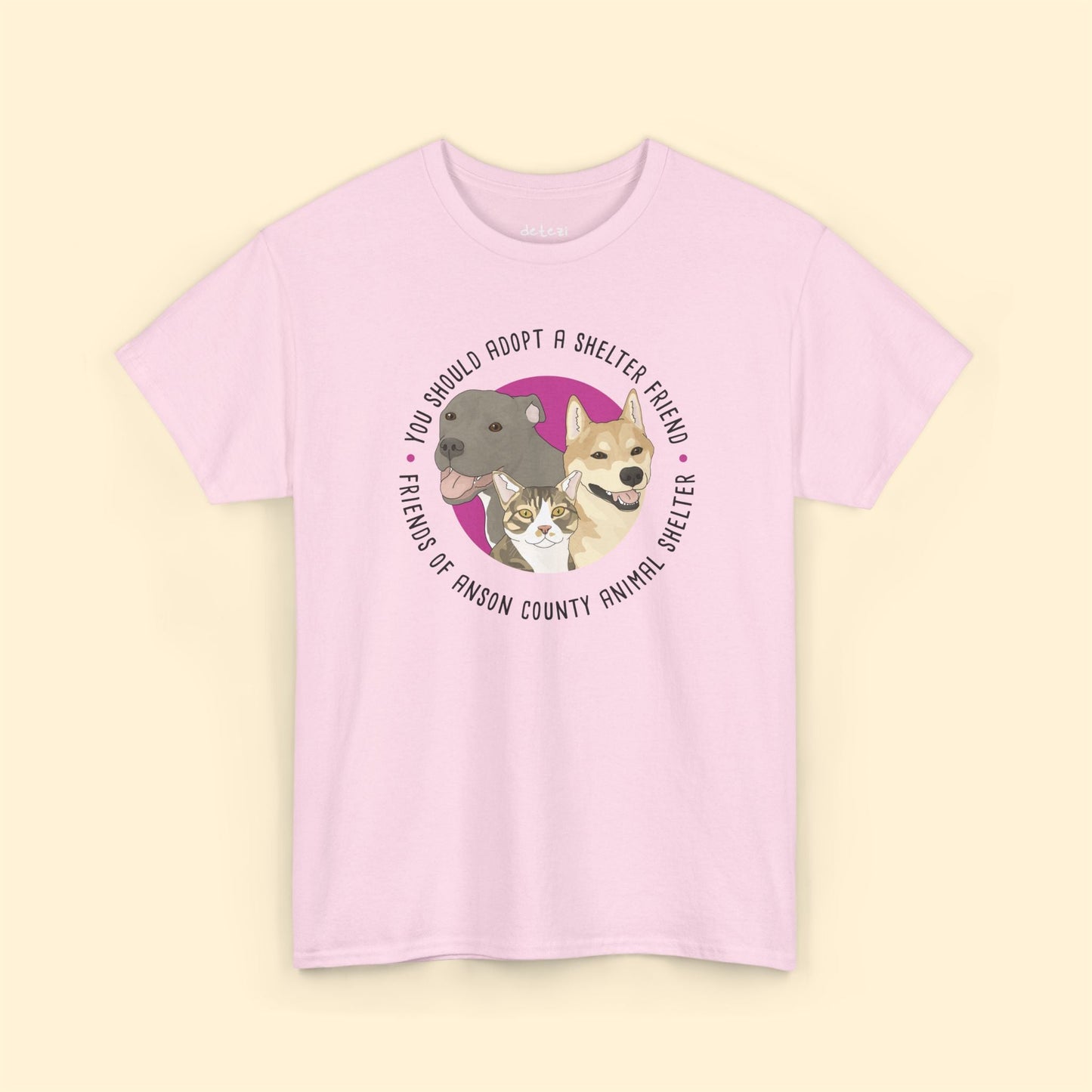 Unisex Crewneck T-shirt | FUNDRAISER | Friends of Anson County Animal Shelter - Detezi Designs - 24861864478437545704