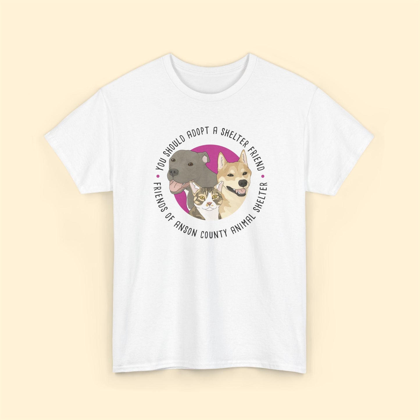 Unisex Crewneck T-shirt | FUNDRAISER | Friends of Anson County Animal Shelter - Detezi Designs - 25086229937846932518