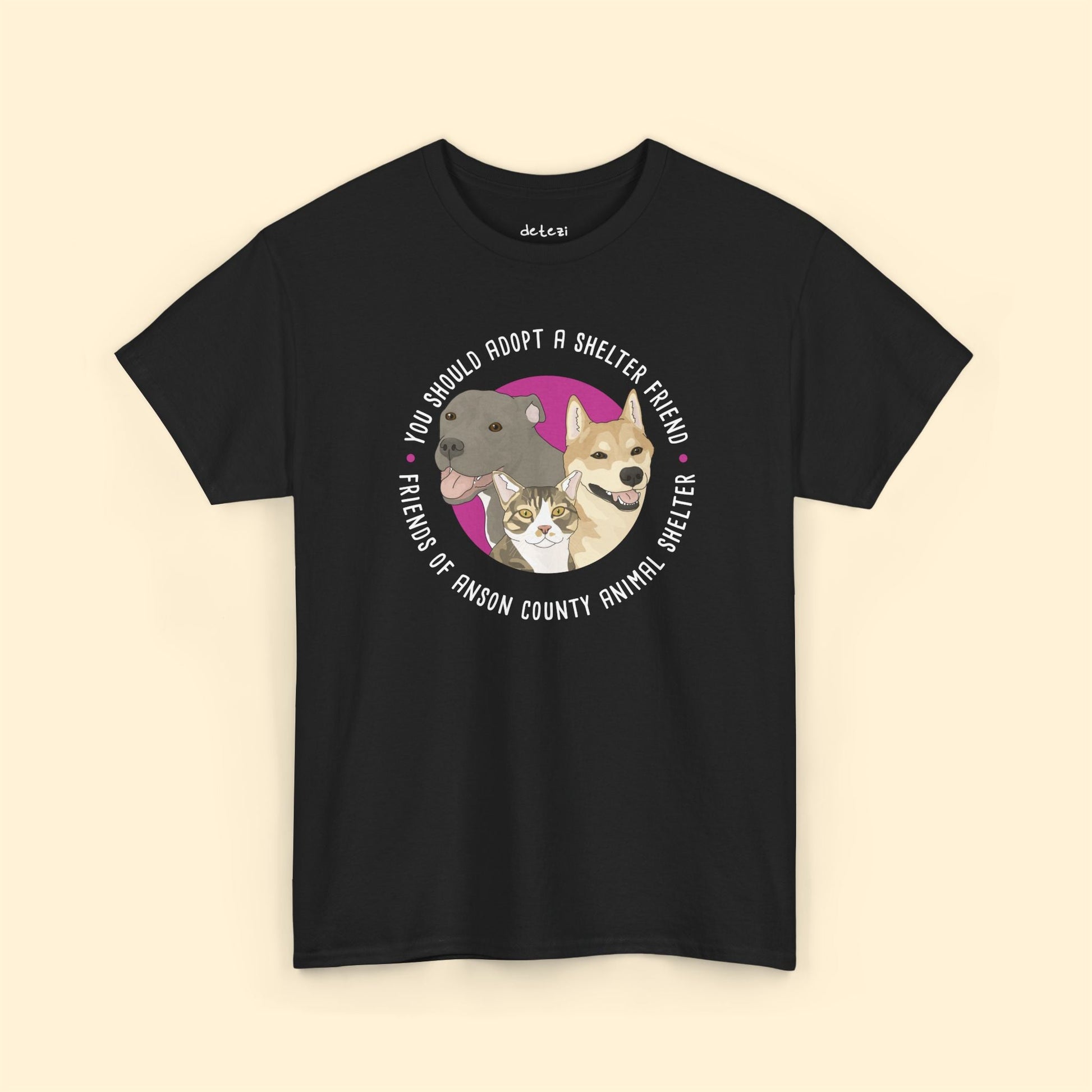 Unisex Crewneck T-shirt | FUNDRAISER | Friends of Anson County Animal Shelter - Detezi Designs - 92677894486004750987