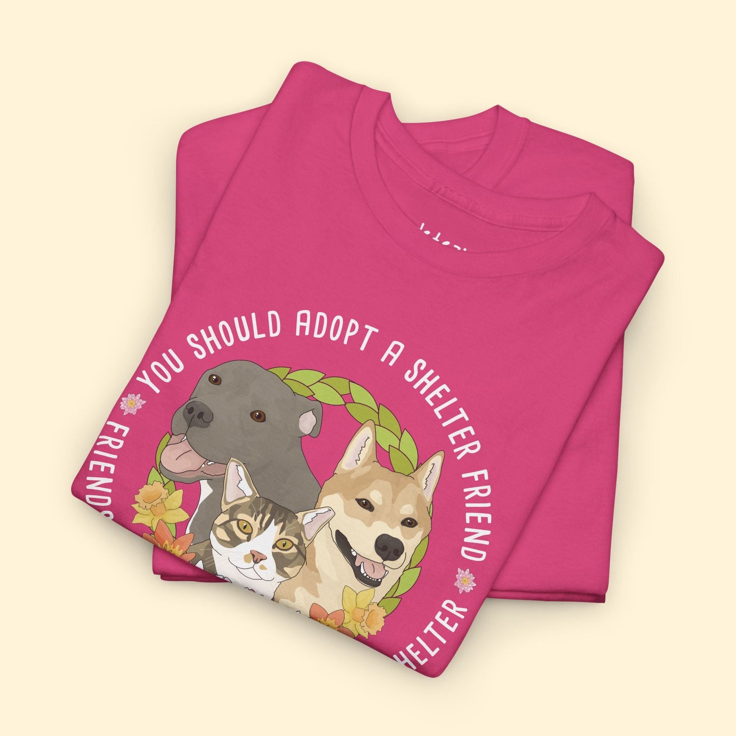 Unisex Crewneck T-shirt | FUNDRAISER | Friends of Anson County Animal Shelter | Spring - Detezi Designs - 29355385324902640997