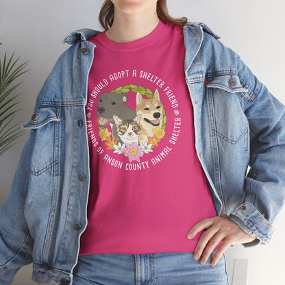 Unisex Crewneck T-shirt | FUNDRAISER | Friends of Anson County Animal Shelter | Spring - Detezi Designs - 29355385324902640997