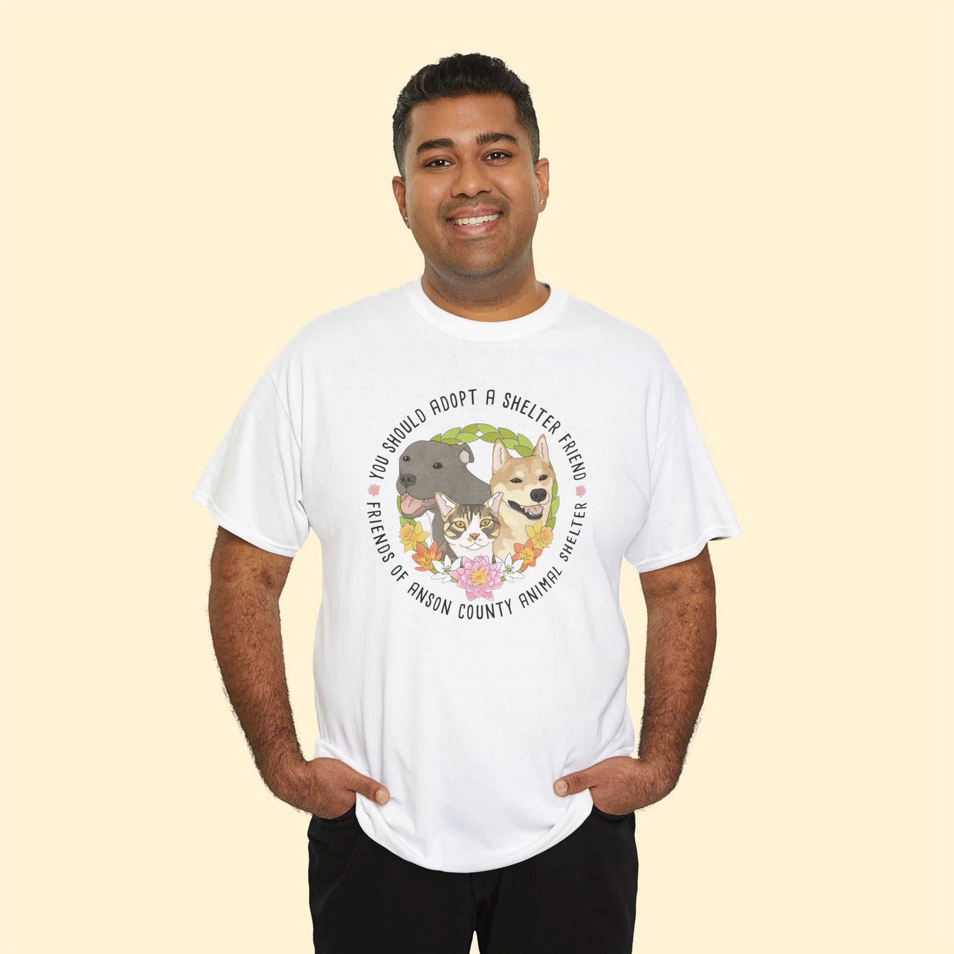 Unisex Crewneck T-shirt | FUNDRAISER | Friends of Anson County Animal Shelter | Spring - Detezi Designs - 29355385324902640997