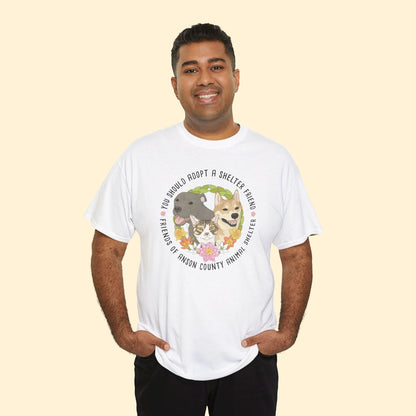 Unisex Crewneck T-shirt | FUNDRAISER | Friends of Anson County Animal Shelter | Spring - Detezi Designs - 29355385324902640997