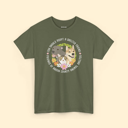 Unisex Crewneck T-shirt | FUNDRAISER | Friends of Anson County Animal Shelter | Spring - Detezi Designs - 29355385324902640997