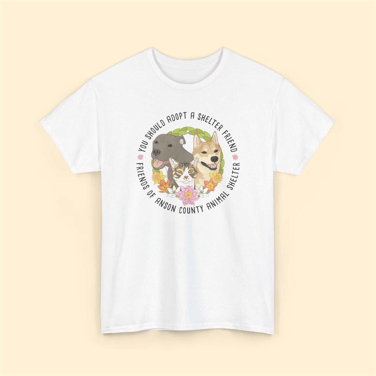 Unisex Crewneck T-shirt | FUNDRAISER | Friends of Anson County Animal Shelter | Spring - Detezi Designs - 29627872334866562092