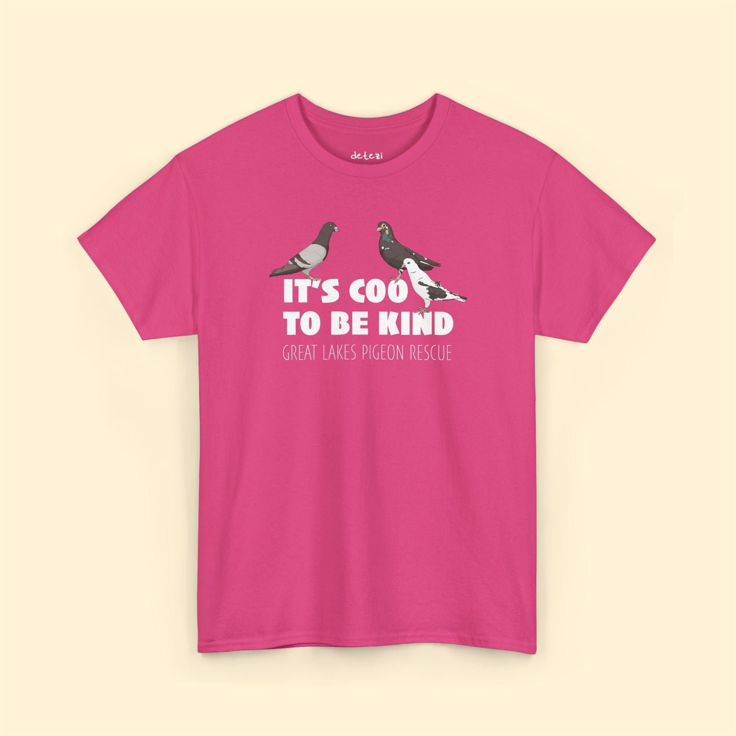 Unisex Crewneck T-shirt | FUNDRAISER | Great Lakes Pigeon Rescue - Detezi Designs - 24363761595371860398