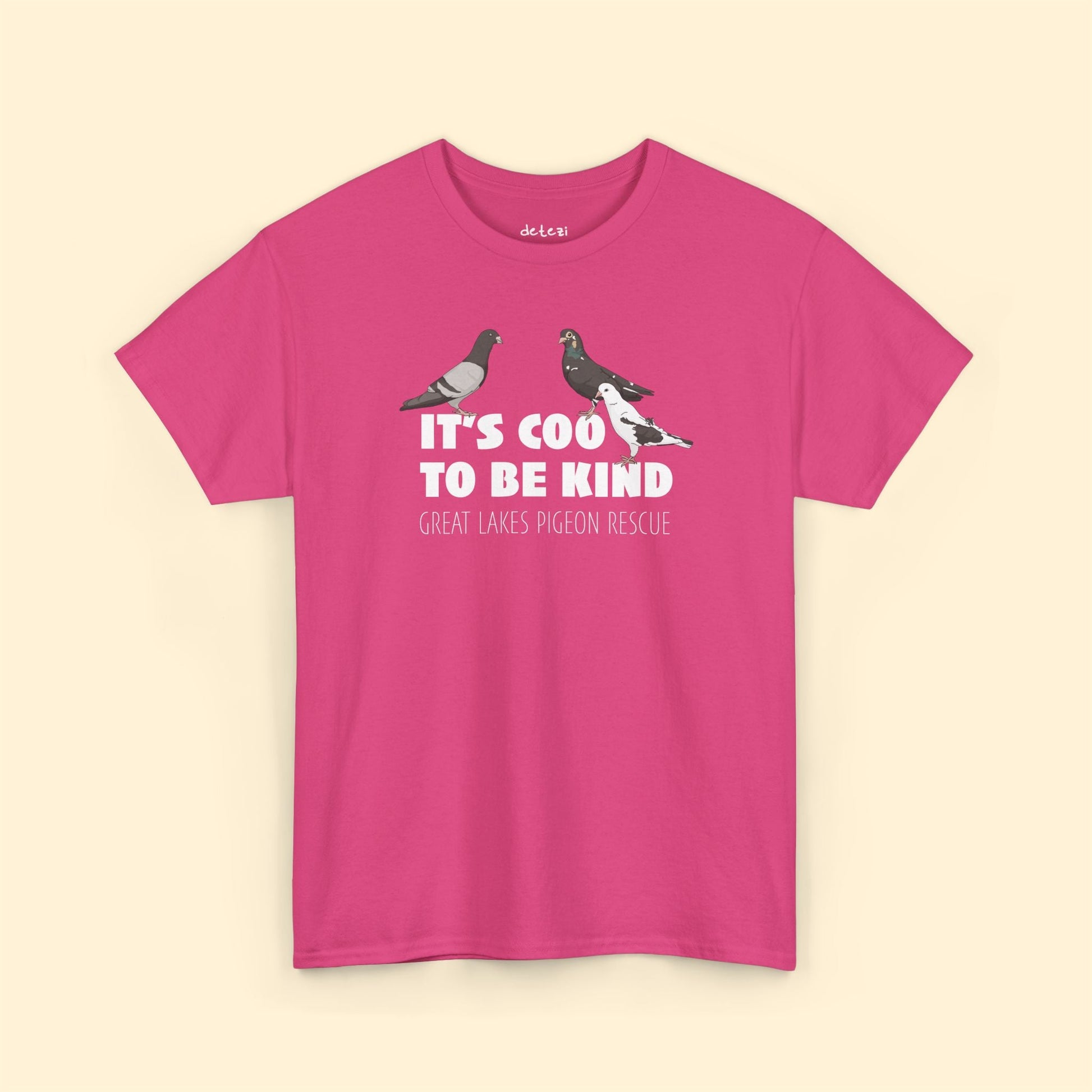 Unisex Crewneck T-shirt | FUNDRAISER | Great Lakes Pigeon Rescue - Detezi Designs - 24363761595371860398