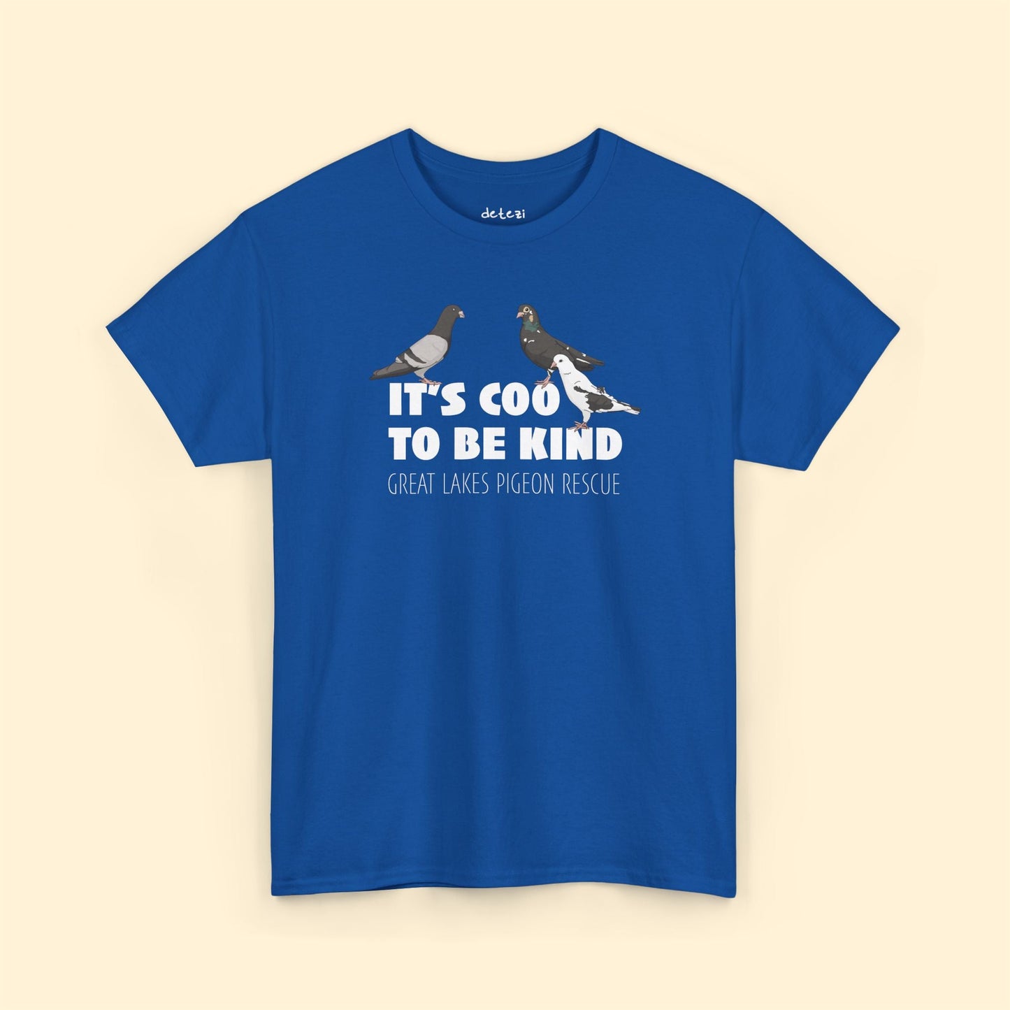 Unisex Crewneck T-shirt | FUNDRAISER | Great Lakes Pigeon Rescue - Detezi Designs - 32998989819243092313