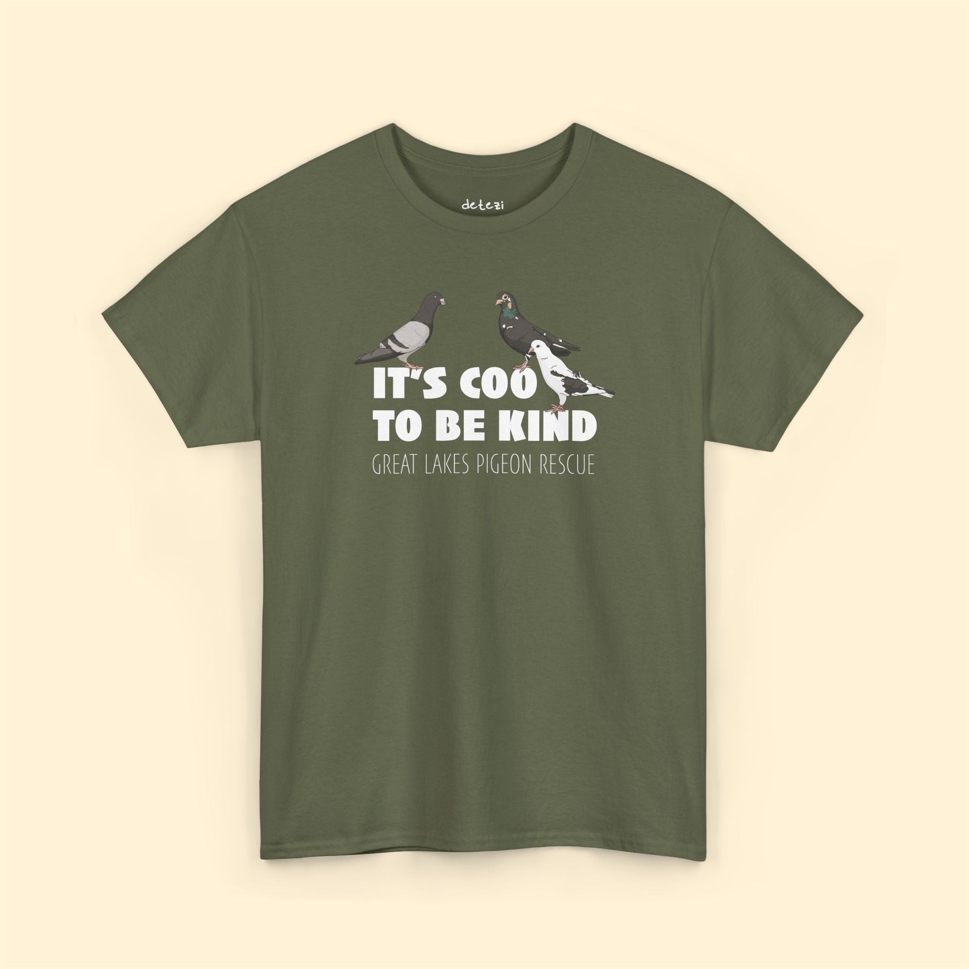 Unisex Crewneck T-shirt | FUNDRAISER | Great Lakes Pigeon Rescue - Detezi Designs - 90598868194953603620