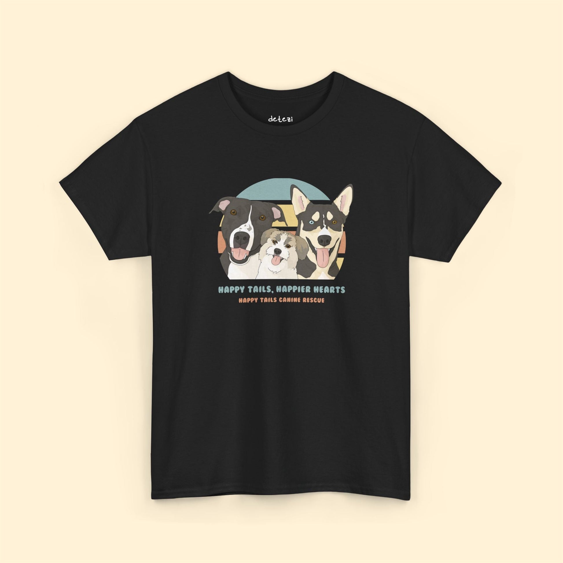 Unisex Crewneck T-shirt | FUNDRAISER | Happy Tails Canine Rescue - Detezi Designs-10378587018250233342