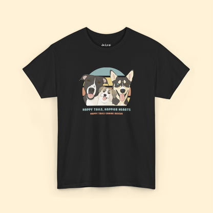 Unisex Crewneck T-shirt | FUNDRAISER | Happy Tails Canine Rescue - Detezi Designs-10378587018250233342