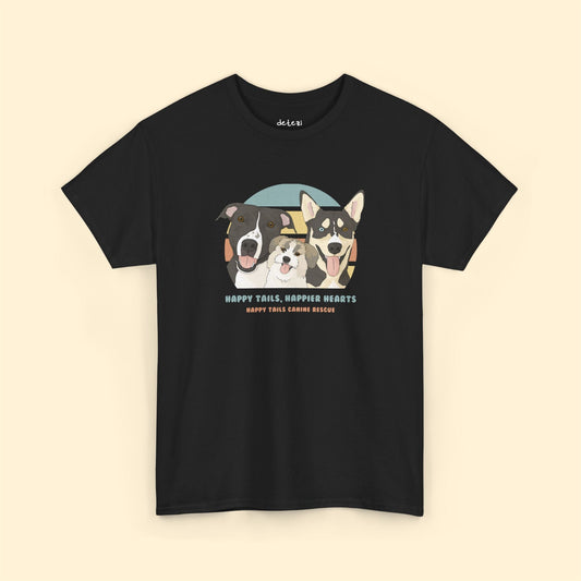 Unisex Crewneck T-shirt | FUNDRAISER | Happy Tails Canine Rescue - Detezi Designs-10378587018250233342