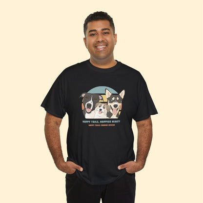 Unisex Crewneck T-shirt | FUNDRAISER | Happy Tails Canine Rescue - Detezi Designs-17520101255257455547