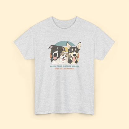 Unisex Crewneck T-shirt | FUNDRAISER | Happy Tails Canine Rescue - Detezi Designs-17520101255257455547