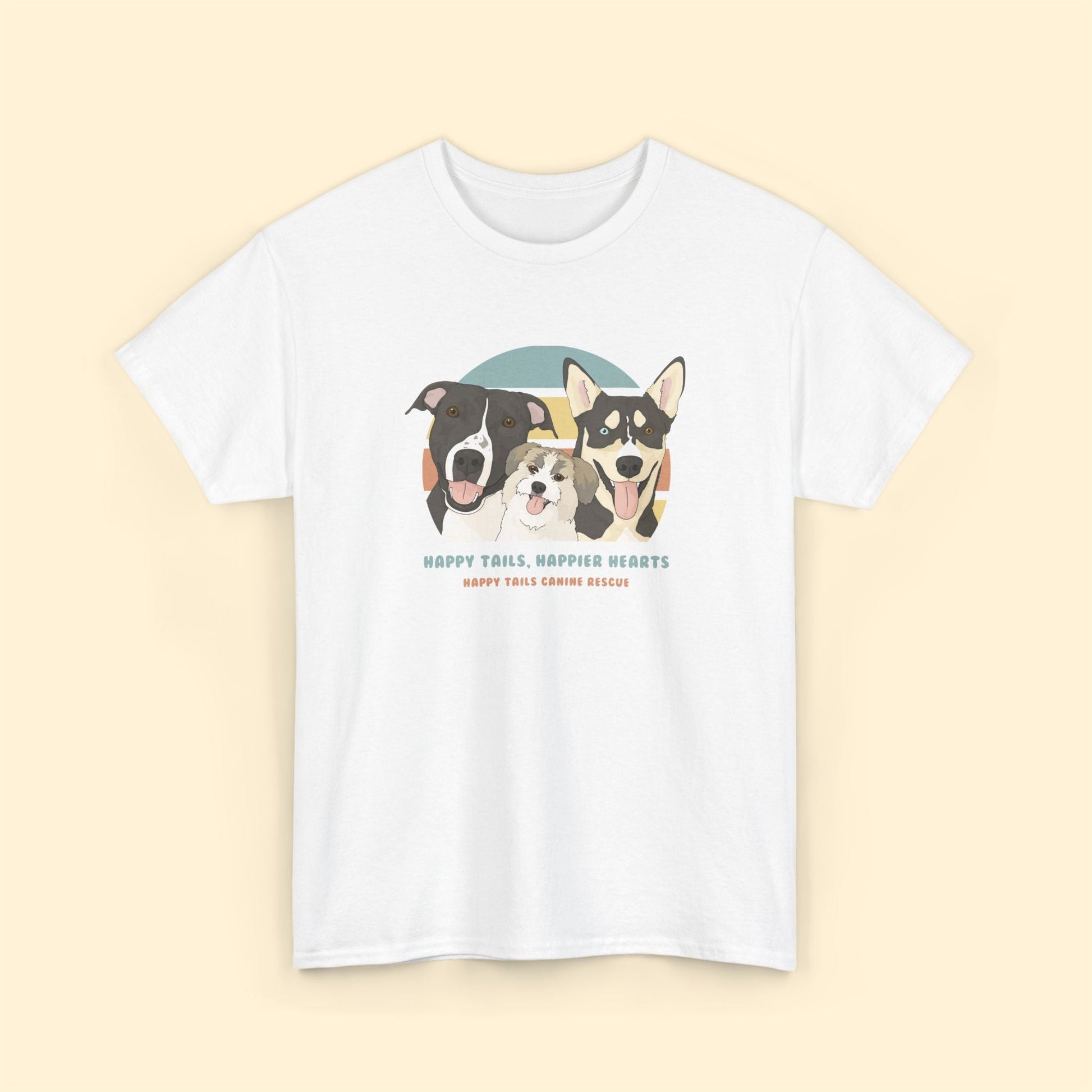 Unisex Crewneck T-shirt | FUNDRAISER | Happy Tails Canine Rescue - Detezi Designs-23159442551943078214