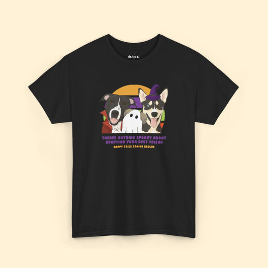 Unisex Crewneck T-shirt | FUNDRAISER | Happy Tails Canine Rescue | Halloween - Detezi Designs-26754566568477561849