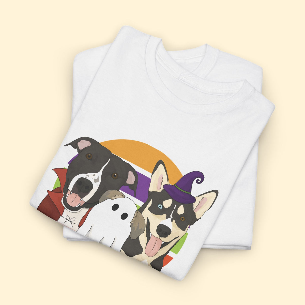 Unisex Crewneck T-shirt | FUNDRAISER | Happy Tails Canine Rescue | Halloween - Detezi Designs-36999099196309204992